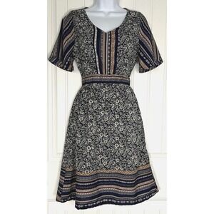 sachin and babi light blue dress polagram dress blue white stripe POCKETS size
